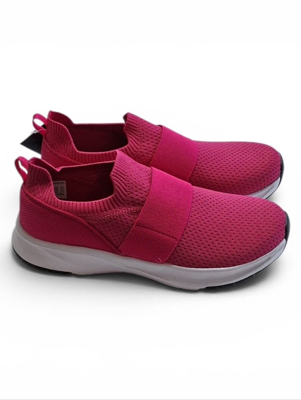 Athletic Works Pink Barbiecore Banded Women's Jogger Slip On Sneakers Size 8 - Picture 3 of 8